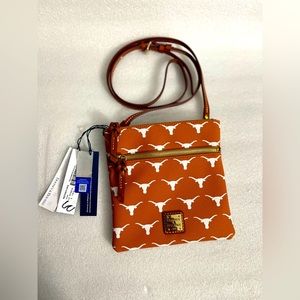 Dooney & Bourke Texas Longhorns Orange Double Zip Crossbody Purse - NWT